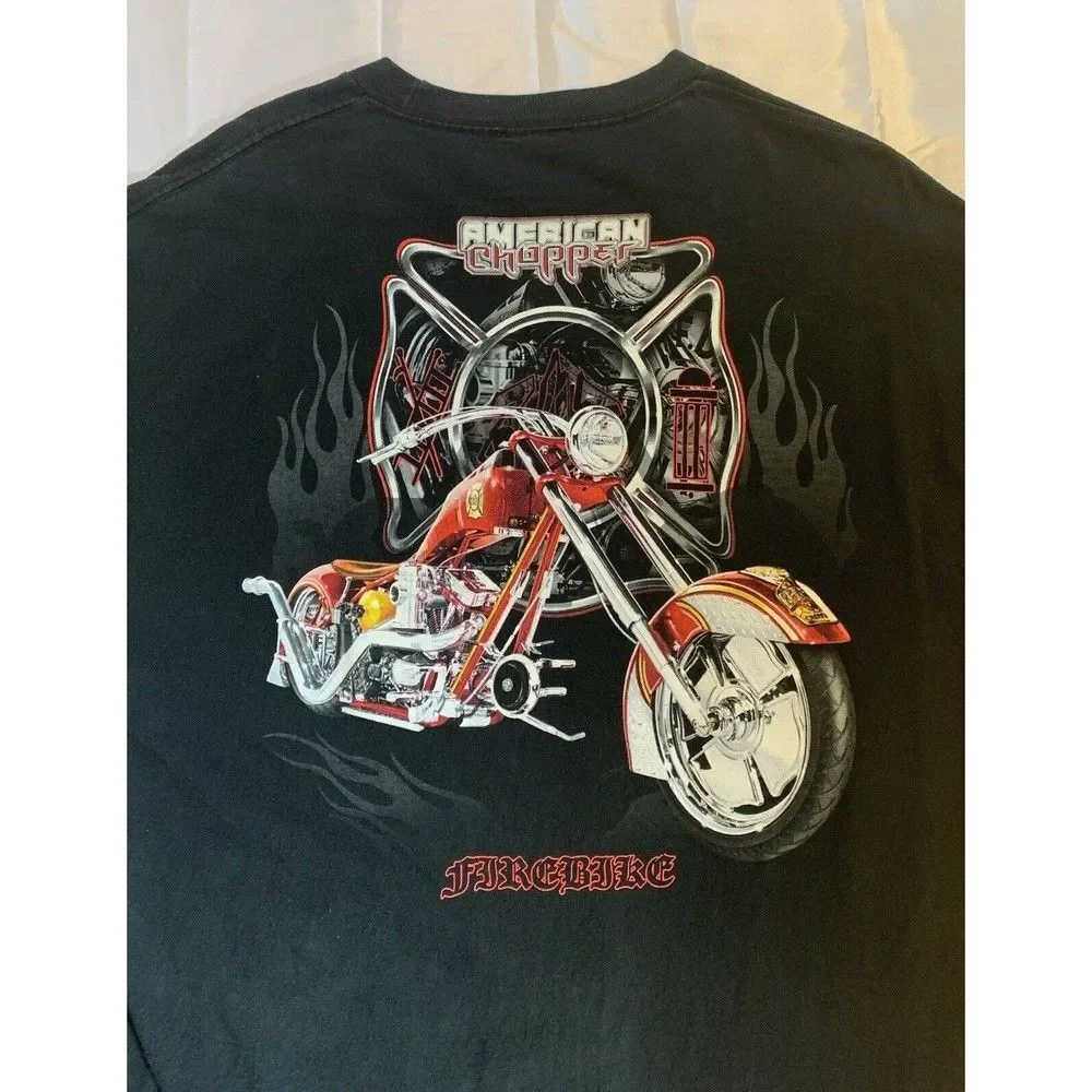 Nascar American Chopper Men's Black Racing Double Sided Shirt